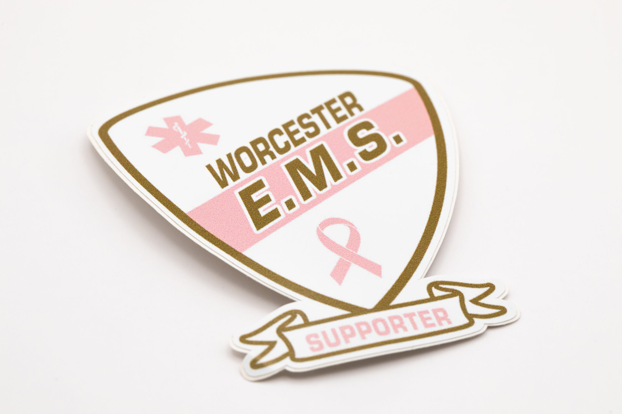 Worcester EMS Breast Cancer Awareness Sticker - Image 3