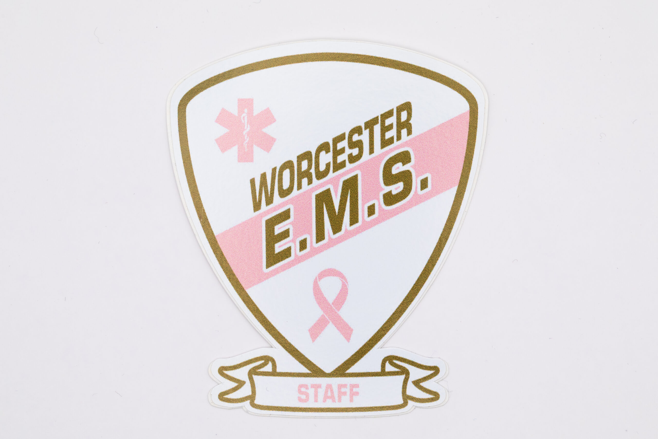 Worcester EMS Breast Cancer Awareness Sticker - Image 2