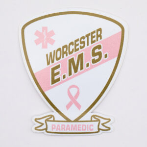 Worcester EMS Breast Cancer Awareness Sticker