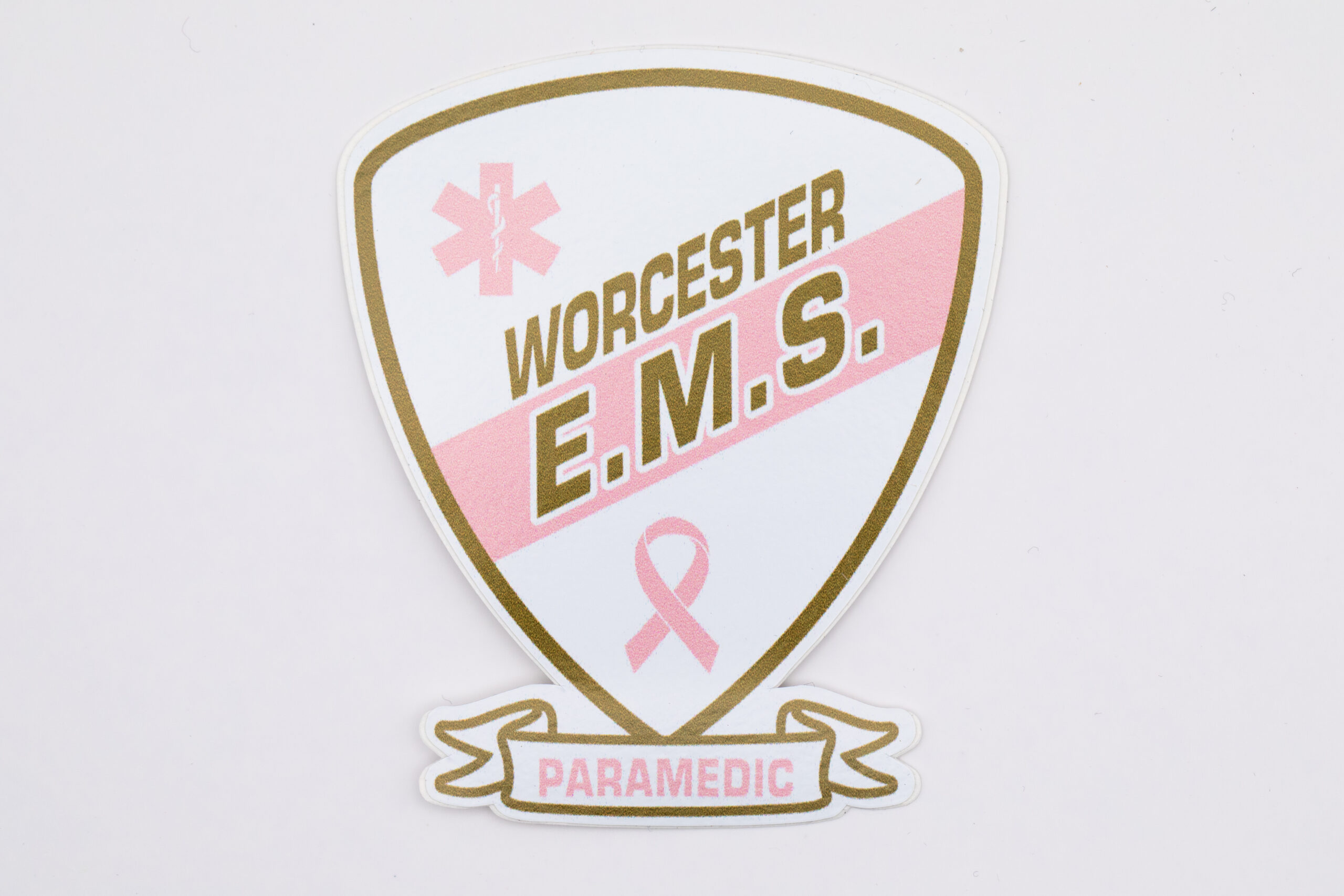 Worcester EMS Breast Cancer Awareness Sticker